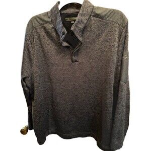 Greg Norman Fleece XXL Pullover 4 Button Grey Outdoor Sweater 2XL
